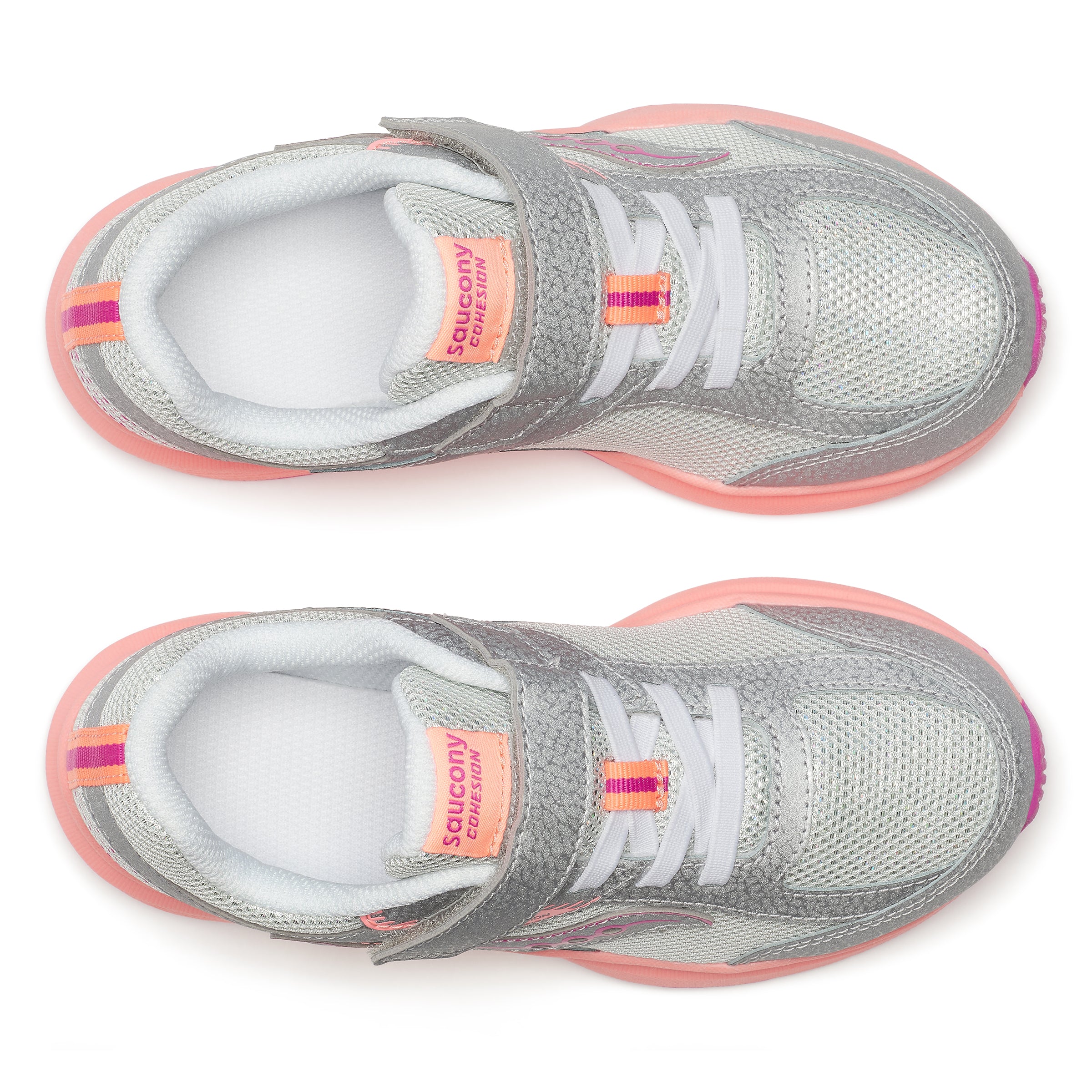 Cohesion Kdz A/C Sneaker - Big Kid Silver/Coral - Image 5